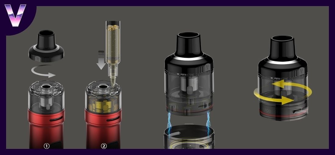 slider kit gtx go vaporesso pas cher cartouche 3.5 ml