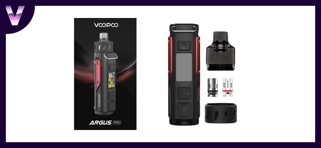 slider contenu de la boite du kit voopoo argus pro pas cher 