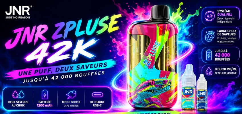 JNR ZPluse 42K : une puff, deux univers de saveurs