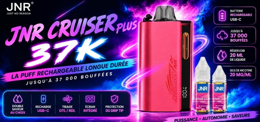 Puff JNR Cruiser Plus 37K : un design sobre, des performances JNR