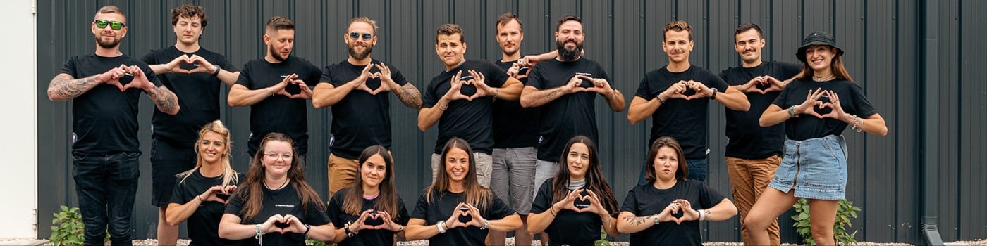 Picture of people making hearts with their hands